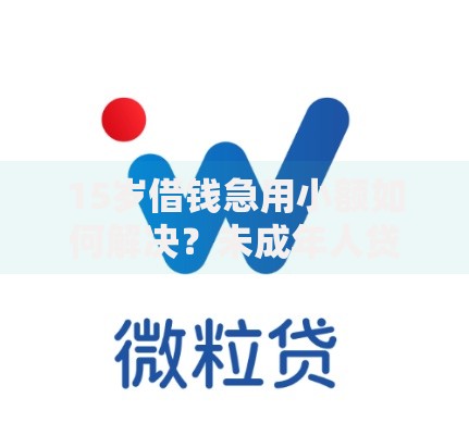 15岁借钱急用小额如何解决？未成年人贷款途径与风险解析