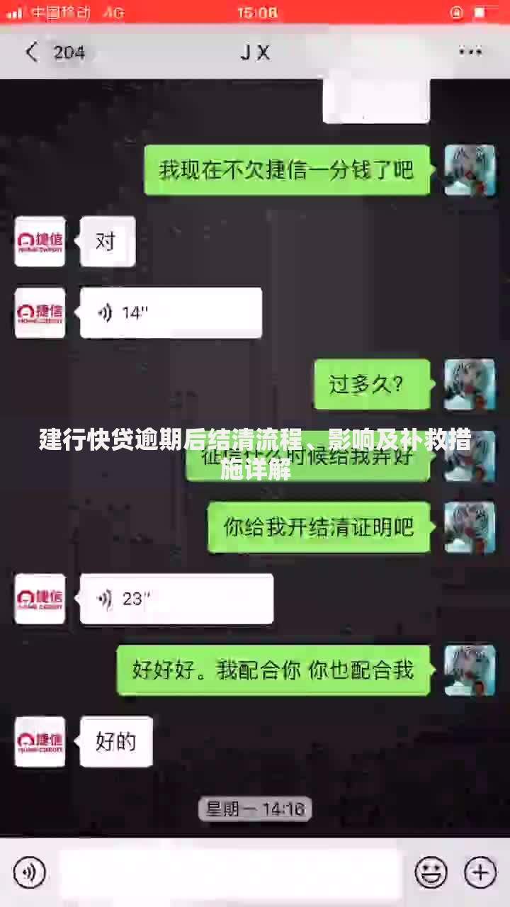 建行快贷逾期后结清流程、影响及补救措施详解