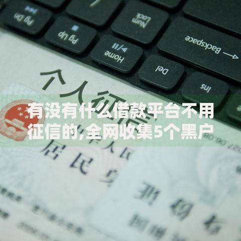 有没有什么借款平台不用征信的,全网收集5个黑户100%能下款的平台