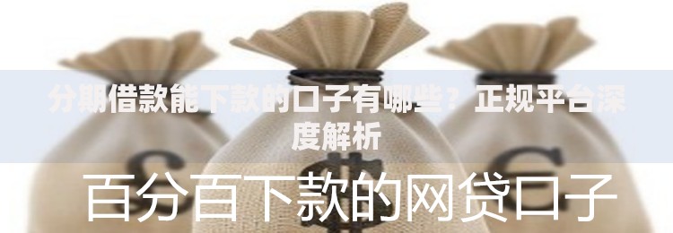 分期借款能下款的口子有哪些？正规平台深度解析