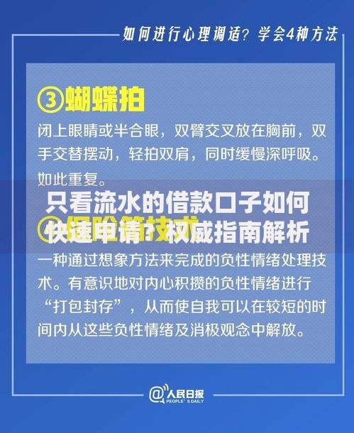 只看流水的借款口子如何快速申请？权威指南解析