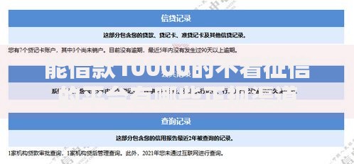 能借款10000的不看征信的平台有哪些正规渠道