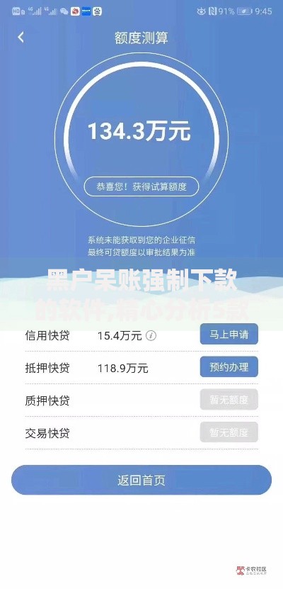 黑户呆账强制下款的软件,精心分析5款贷款经理平台