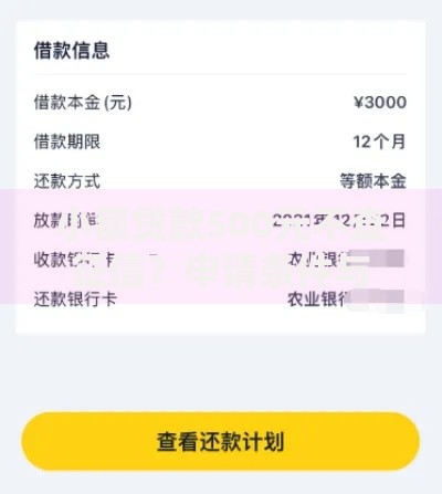 小额贷款500元不查征信？申请条件与流程全解析