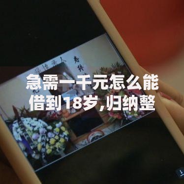 急需一千元怎么能借到18岁,归纳整理5个网贷贷款平台