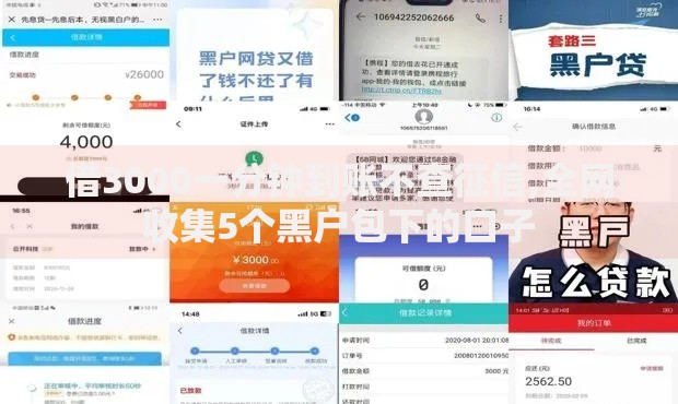 借3000一分钟到账不查征信,全网收集5个黑户包下的口子