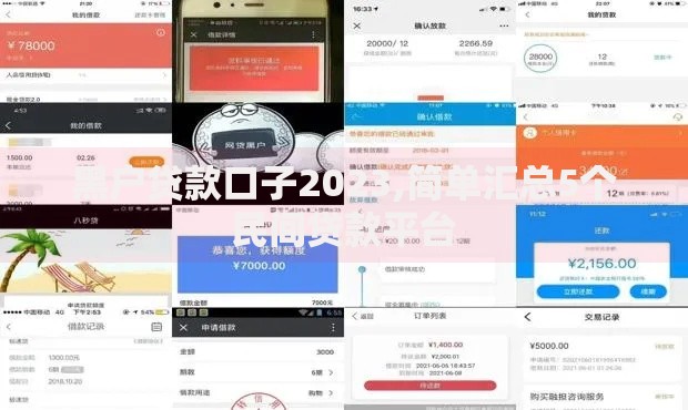 黑户贷款口子2023,简单汇总5个民间贷款平台