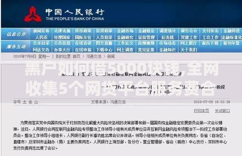 黑户如何借5000块钱,全网收集5个网贷平台服务费合法吗