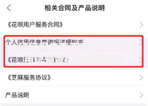 征信报告查不查花呗？信用记录背后的隐藏真相