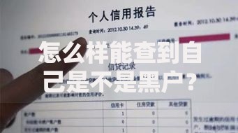 怎么样能查到自己是不是黑户？权威方法解析