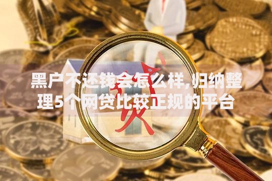 黑户不还钱会怎么样,归纳整理5个网贷比较正规的平台