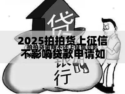 2025拍拍货上征信不影响贷款申请如何应对？