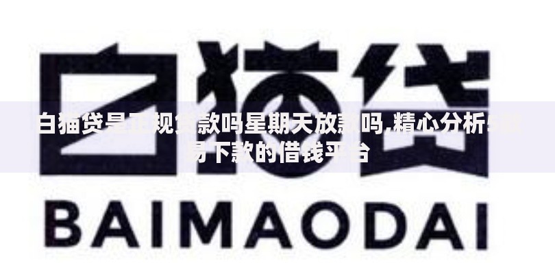 白猫贷是正规贷款吗星期天放款吗,精心分析5款易下款的借钱平台 白猫贷是正规贷款吗星期天放款吗,精心分析5款易下款的借钱平台
