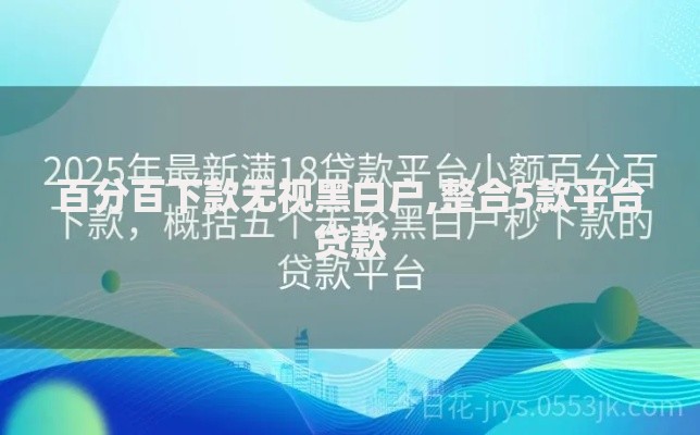 百分百下款无视黑白户,整合5款平台贷款