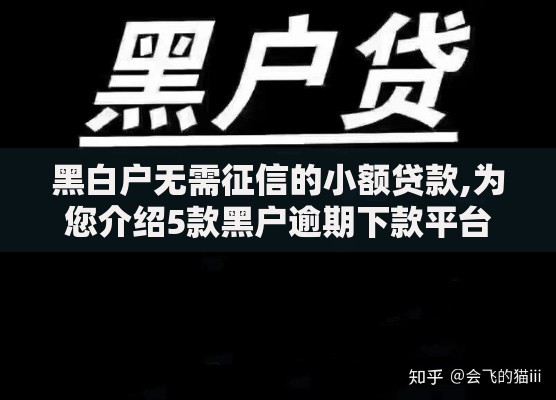 黑白户无需征信的小额贷款,为您介绍5款黑户逾期下款平台