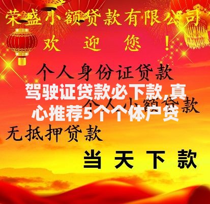 驾驶证贷款必下款,真心推荐5个个体户贷款平台 驾驶证贷款必下款,真心推荐5个个体户贷款平台