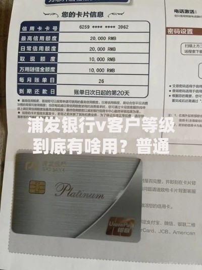 浦发银行v客户等级到底有啥用？普通人也能搞懂的秘密