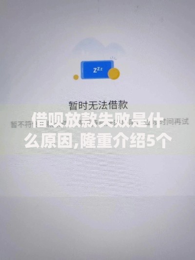 借呗放款失败是什么原因,隆重介绍5个哪些是正规网贷平台