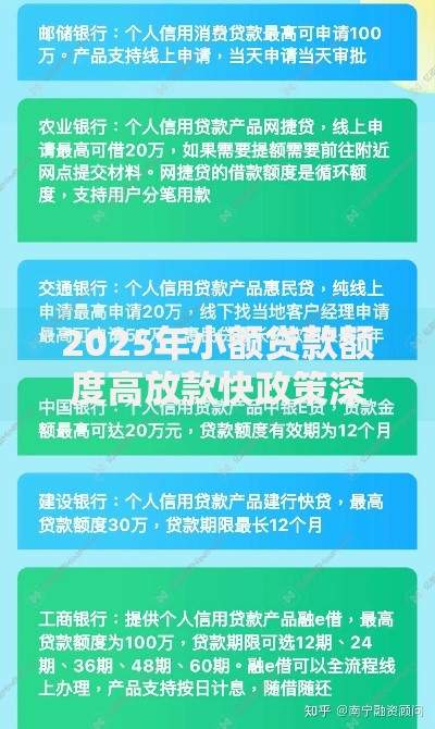 2025年小额贷款额度高放款快政策深度解析