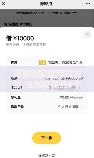 网黑在哪里可以贷款,值得收藏的5个网上私人借钱平台