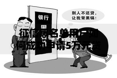 征信黑名单用户如何成功申请5万元贷款