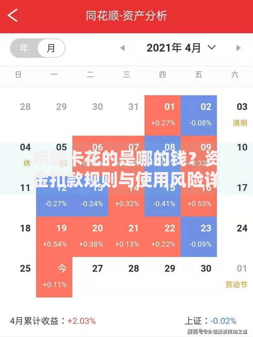 亲属卡花的是哪的钱？资金扣款规则与使用风险详解