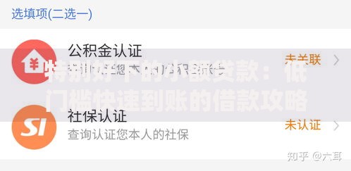 特别好下的小额贷款：低门槛快速到账的借款攻略
