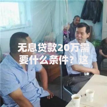 无息贷款20万需要什么条件?这些隐藏门槛要提前知道 无息贷款20万需要什么条件?这些隐藏门槛要提前知道