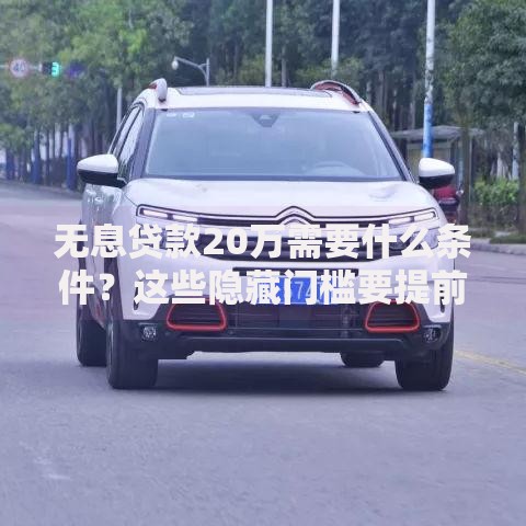 无息贷款20万需要什么条件?这些隐藏门槛要提前知道 无息贷款20万需要什么条件?这些隐藏门槛要提前知道