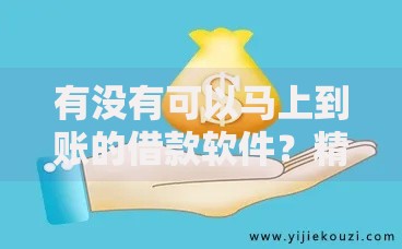 有没有可以马上到账的借款软件?精选正规平台解析 有没有可以马上到账的借款软件?精选正规平台解析