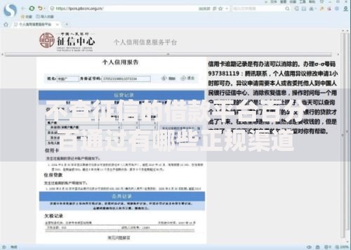 不查征信的借款平台百分百通过有哪些正规渠道