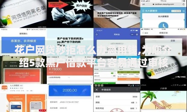 花户网贷秒拒怎么办急用钱,为您介绍5款黑户借款平台容易通过审核
