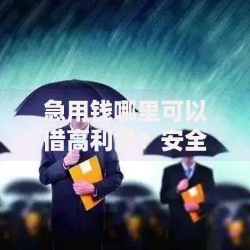 急用钱哪里可以借高利贷?安全吗?这些渠道需警惕! 急用钱哪里可以借高利贷?安全吗?这些渠道需警惕!