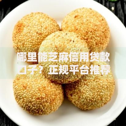 哪里能芝麻信用贷款口子？正规平台推荐及申请流程解析