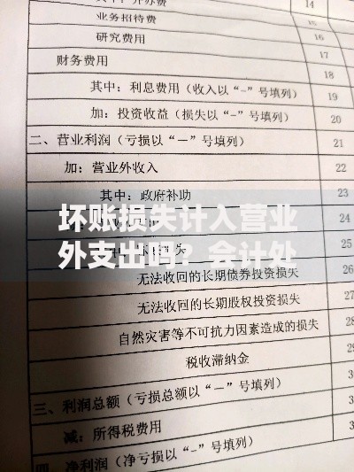 坏账损失计入营业外支出吗？会计处理常见误区与正确操作解析
