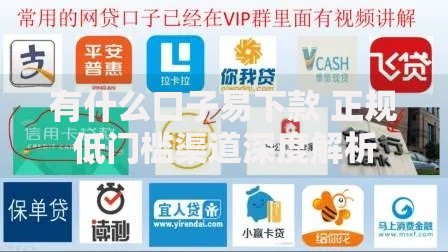 有什么口子易下款 正规低门槛渠道深度解析