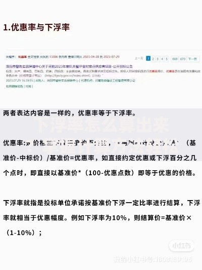 下浮率怎么算出来？掌握计算方法轻松应对价格调整