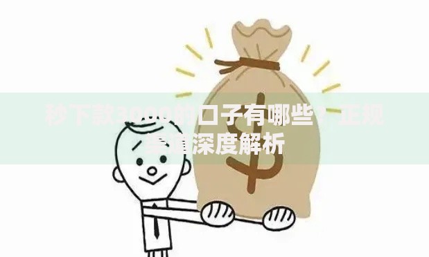 秒下款3000的口子有哪些？正规渠道深度解析