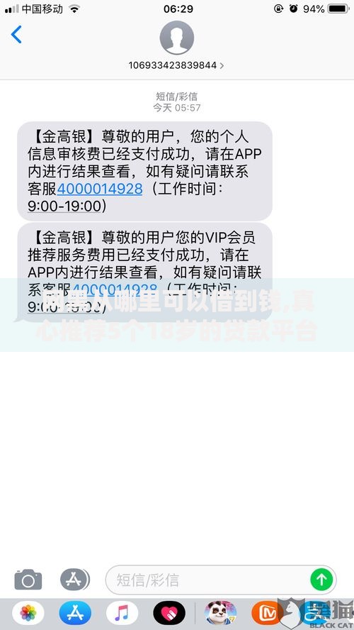 网黑从哪里可以借到钱,真心推荐5个18岁的贷款平台