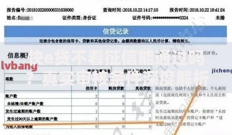 快e贷不看征信能通过吗？真实审核条件深度解析