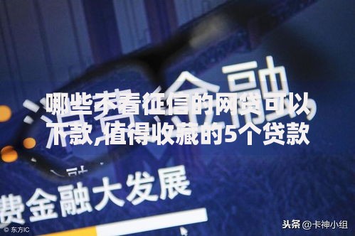 哪些不看征信的网贷可以下款,值得收藏的5个贷款平台借钱容易