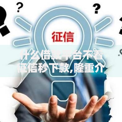 什么借款平台不看征信秒下款,隆重介绍5个网贷最好的平台