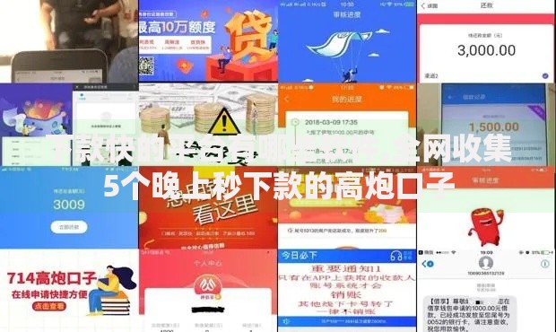 下款快的平台有哪些软件,全网收集5个晚上秒下款的高炮口子 下款快的平台有哪些软件,全网收集5个晚上秒下款的高炮口子