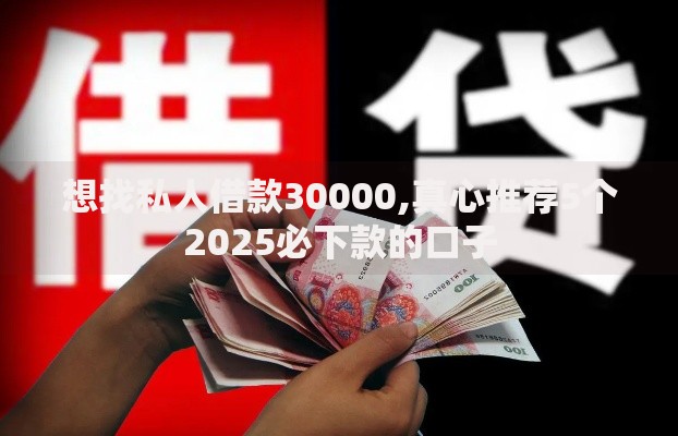 想找私人借款30000,真心推荐5个2025必下款的口子