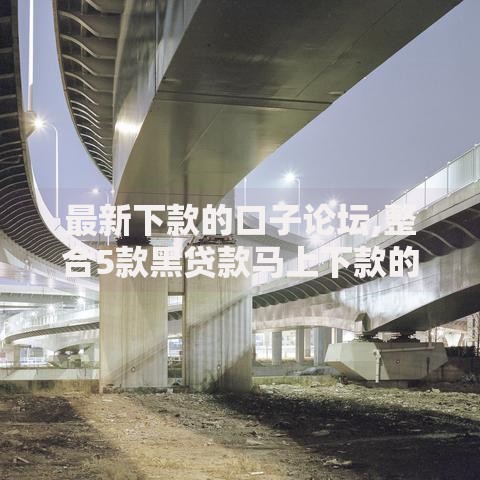 最新下款的口子论坛,整合5款黑贷款马上下款的口子2025