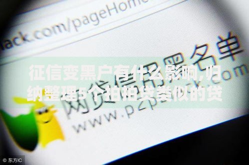 征信变黑户有什么影响,归纳整理5个拍拍贷类似的贷款平台 征信变黑户有什么影响,归纳整理5个拍拍贷类似的贷款平台