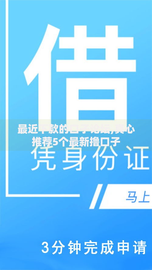 最近下款的口子论坛,真心推荐5个最新撸口子
