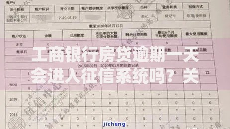 工商银行房贷逾期一天会进入征信系统吗？关键解答与应对建议
