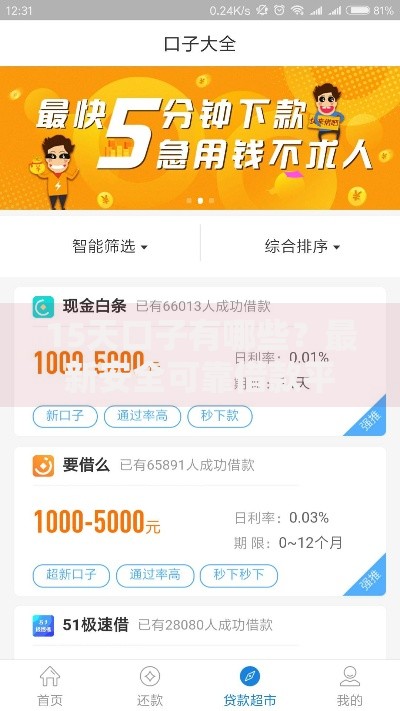 15天口子有哪些？最新安全可靠借款平台选择指南