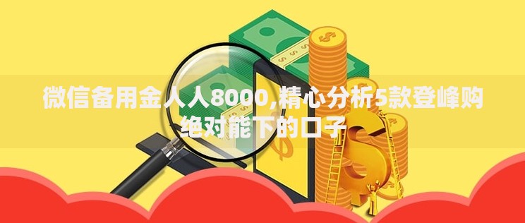 微信备用金人人8000,精心分析5款登峰购绝对能下的口子